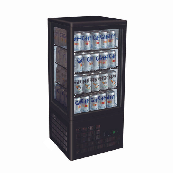 Upright Glass Door Beverage Fridge 78 Litre - In Black or White