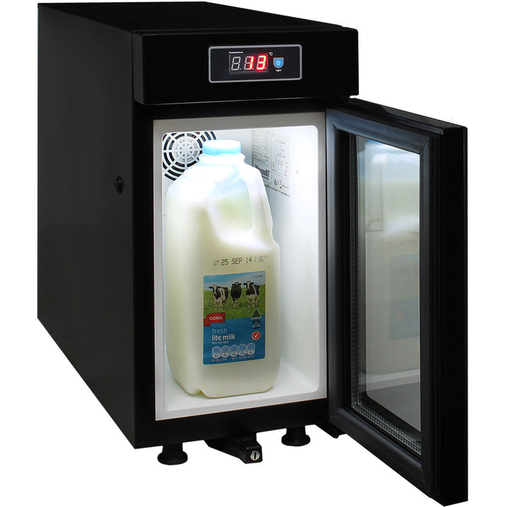 Mini Bar Fridge Made For Milk Storage Under 4°C - For Use With Coffee Machines 9Litre 