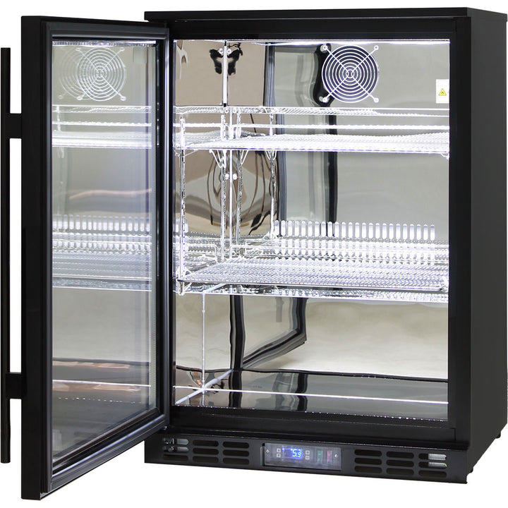 Commercial Single Glass Door Bar Fridge Energy Efficient LG Compressor